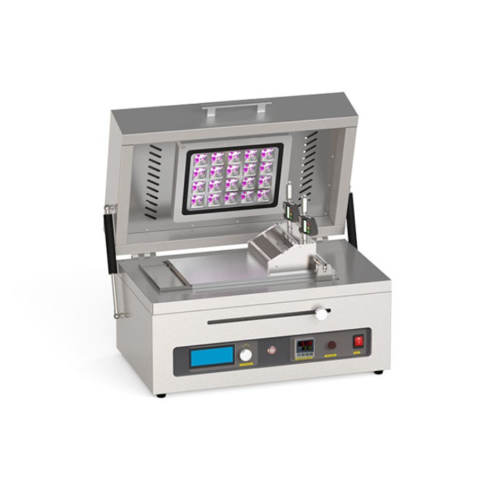 Small desktop tape casting film coater with top uv and bottom heating