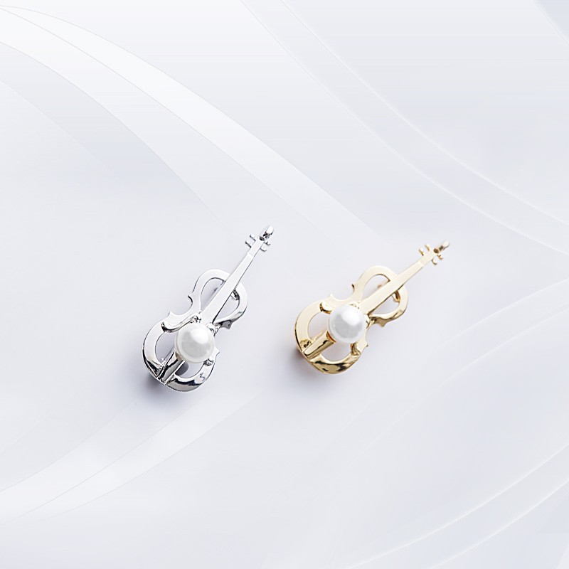 Violin series brooch