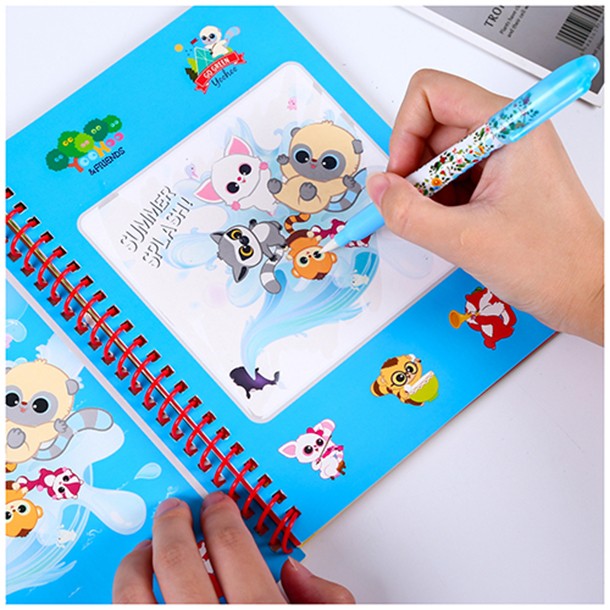 Children's puzzle magic magic creative reusable picture album water painting doodle book