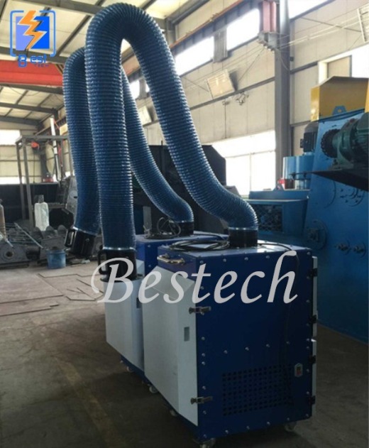 welding fume filter cartridge dust collector with mobile arm 