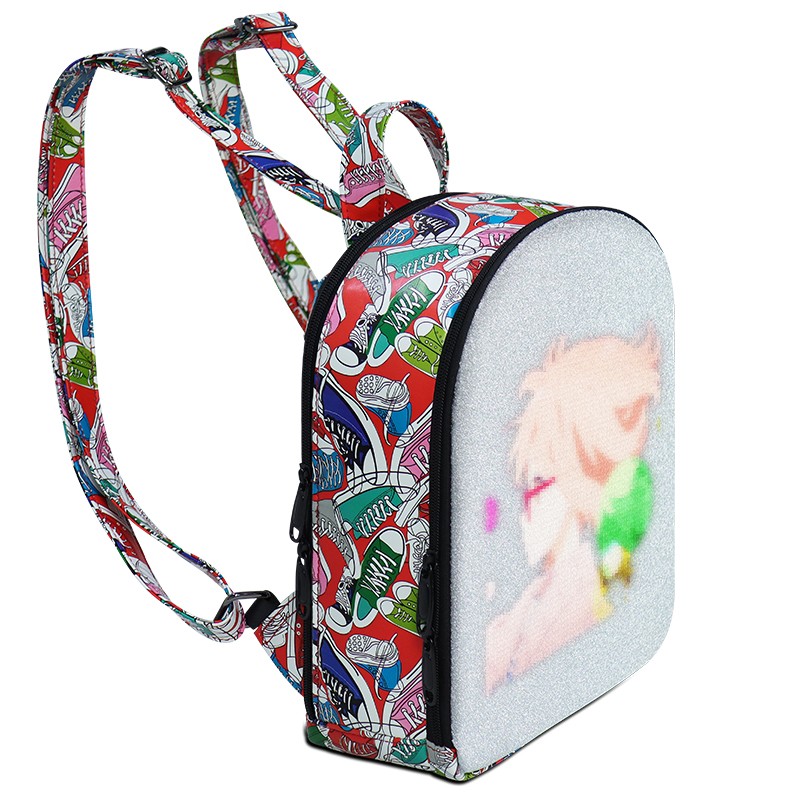 Outdoor luminous backpack fashion Korean backpack led display women backpack concert billboard
