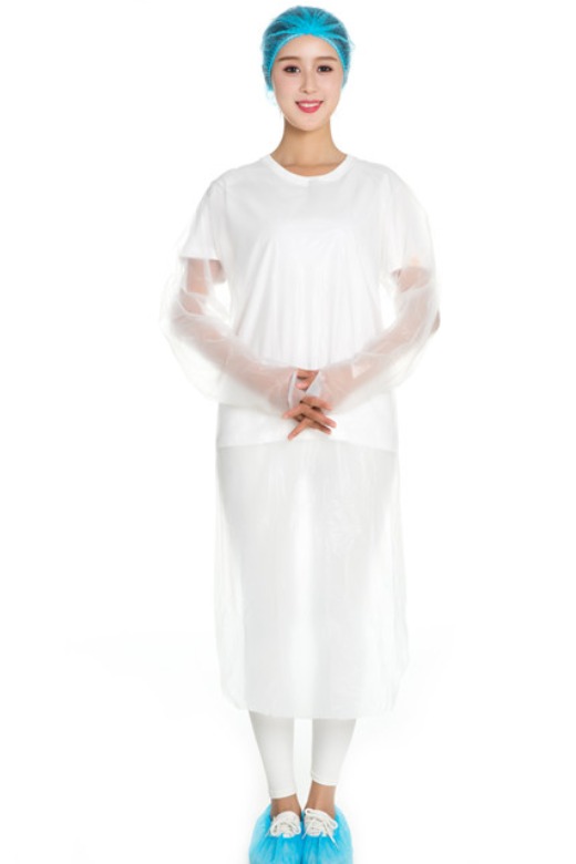Disposable CPE Gown (White)