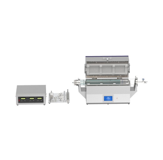 Large tube size three zone tube furnace for preparing molybdenum disulfide on silicon wafer