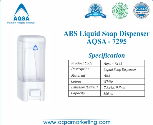 ABS  Soap Dispenser  500 ml (AQSA – 7295 )