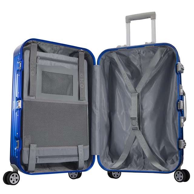 TSA customs lock business black all - aluminum durable trunk travel case