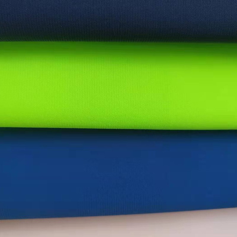 Shaoxing Lvhan Textile Co., Ltd. T shirts, casual sports pants and other fabrics warp knitted horizontal strip