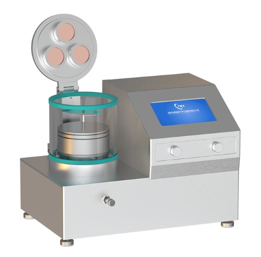 Three target heads plasma sputtering coater for metal coating