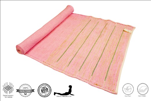 PARUTHI - Organic Cotton Yoga Mat with Back Rubberized
