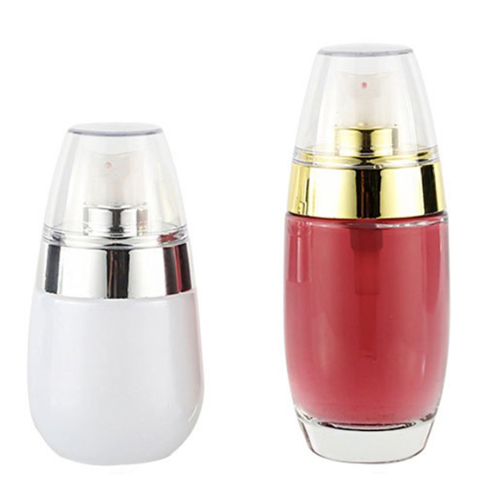 Good Reputation 30Ml 50Ml Round Glass Bottle Cosmetic Empty Container For Foundation