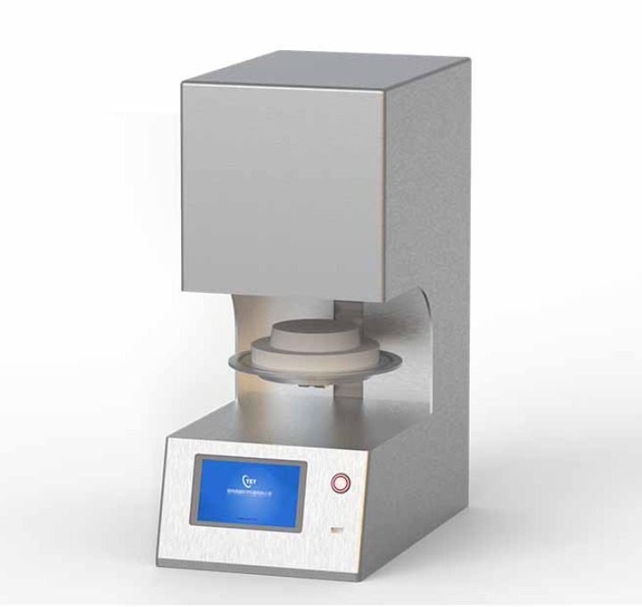 Dental porcelain furnace for dental porcelain powder processing