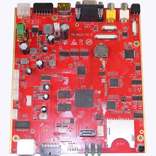 8ch HDD 1080P mdvr development baord H.265 mobile dvr use HI3521dv100 chip with HDMI VGA and CVBS video output