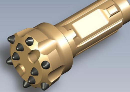 tungsten carbide Down-the-hole drill bit low wind pressure suitable for open-pit mines, mining, slope protection, earth and stone blasting drilling, and low-pressure down-the-hole drilling rigs. 