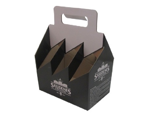 beer bottle carrier box paper material beer holder with handle for 330ml 