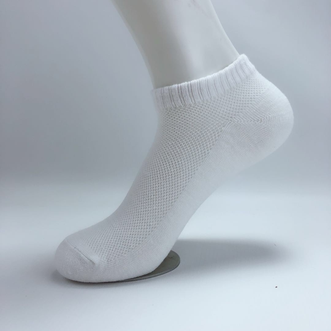 Men's cotton socks thin through short tube deodorant mesh breathable moisture absorption sweat