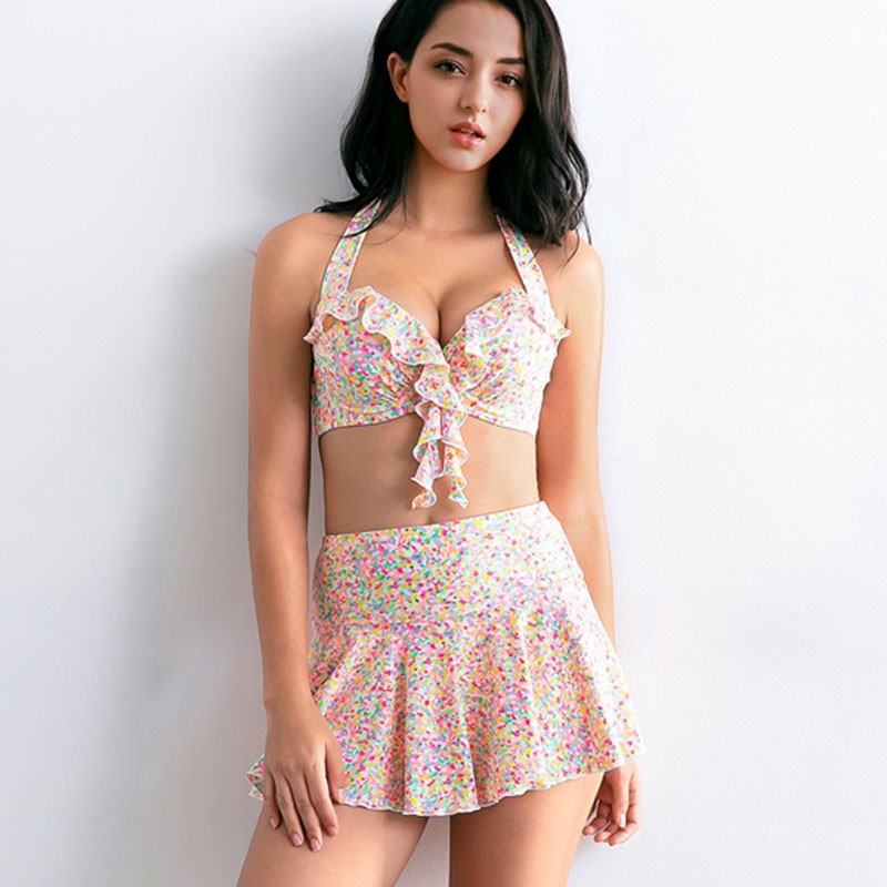 Sisia fashion swimsuit, lace split skirt