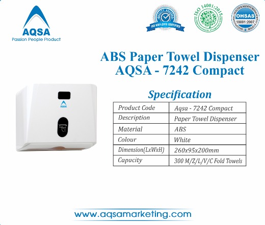 ABS  Paper  Towel  Dispensers (AQSA – 7242)  Compact 