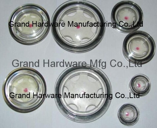 Plastic oil level sight glass indicator