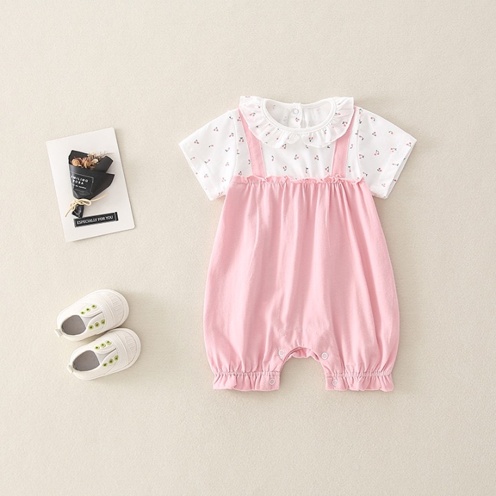 Ziluotong newborn baby one piece clothes net red girl summer dress Princess Dress Summer Infant out wear creeper