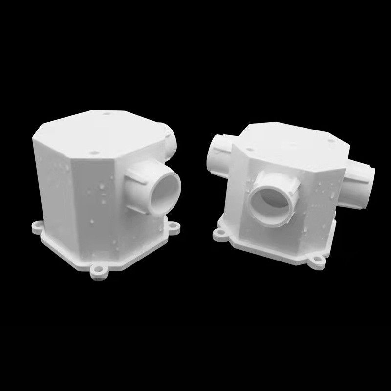 Jiangshan embedded 7cm one fork high depth octagonal commander box PVC electrical fittings 200 pipe