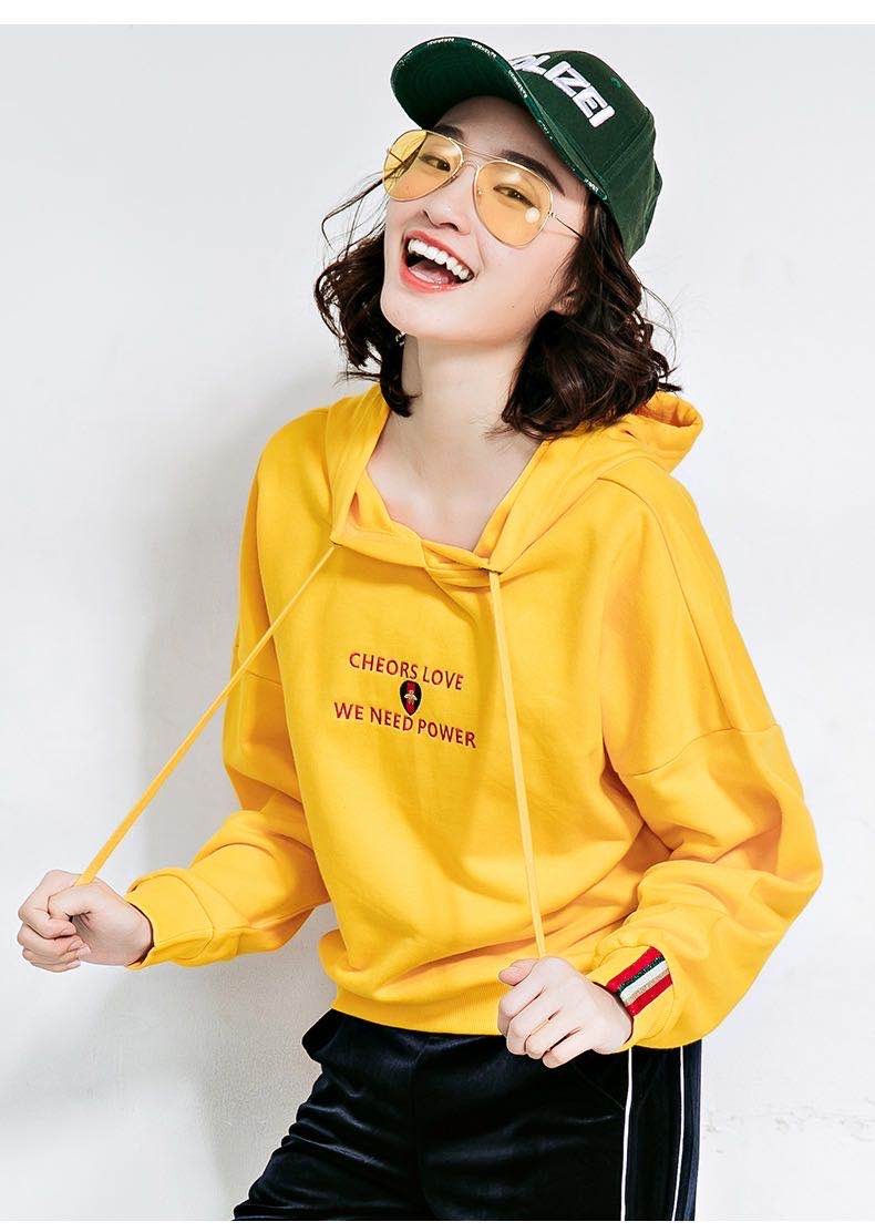 Hot selling hoodie hoodie for women with loose bf fashion tops