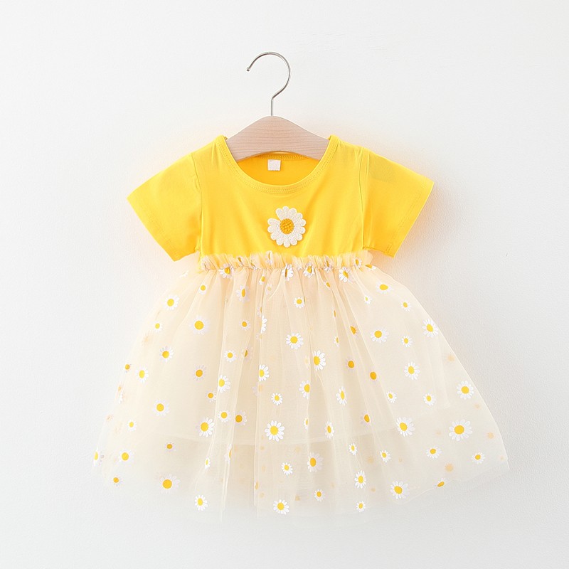 Solid summer corsage Mosaic Daisy dress