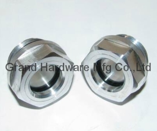 Aluminum oil level sight glass BSP 1 inch