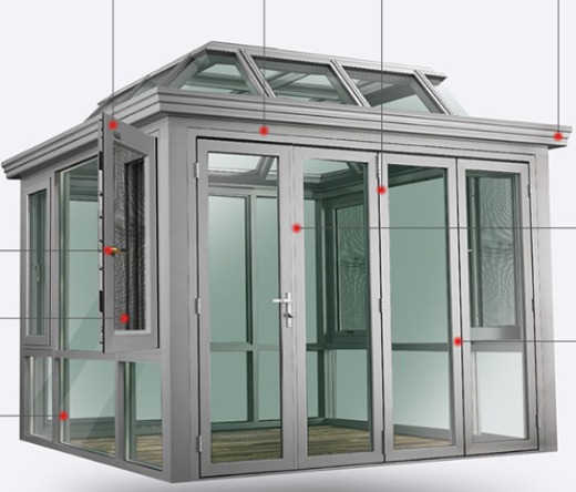 Best quality Outdoor sun room glass sun room price