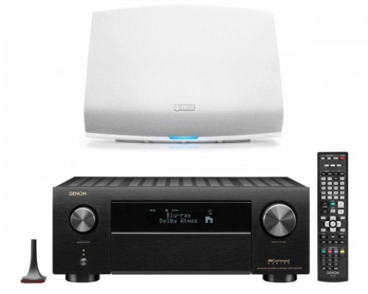 Denon AVR-X4500H 9.2-Channel 4K Ultra HD AV Receiver with HEOS 5 Wireless Streaming Speaker - Series 2