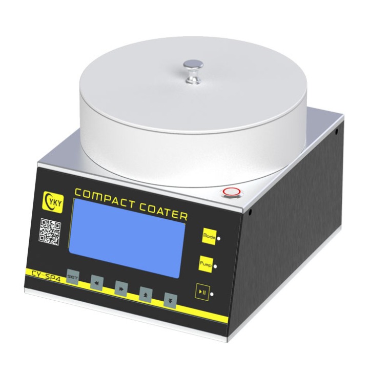 Small spin coater with PTFE chamber for wafer coating