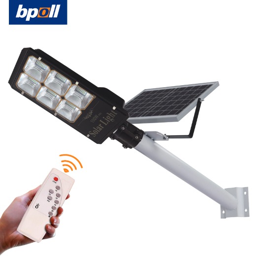 Zhongshan factory direct outdoor 40w, 60w, 100w, 200w intelligent remote control induction radar light control garden light with solar panel 