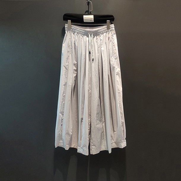 The new trend nine - minute Hong Kong style versatile straight leg casual wide-leg pants