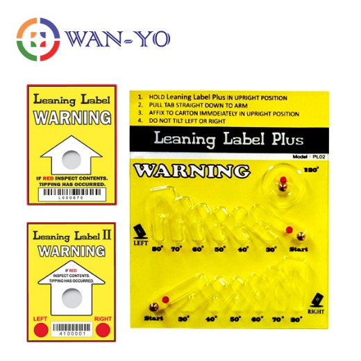Tilt Indicator Label to prevent goods damage manufacturer Taiwan