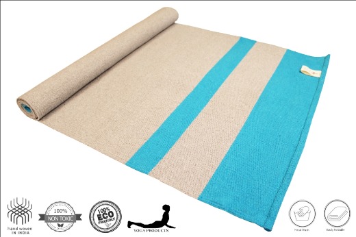 AAKASH - Cotton Yoga Mat, Mysore Yoga Rug