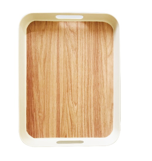 Coloful Reusable Eco Bamboo service square tray