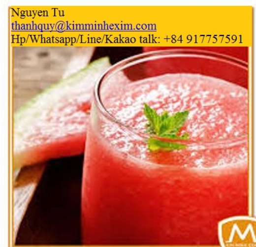 WATERMELON PUREE EXPORT IN WHOLESALE
