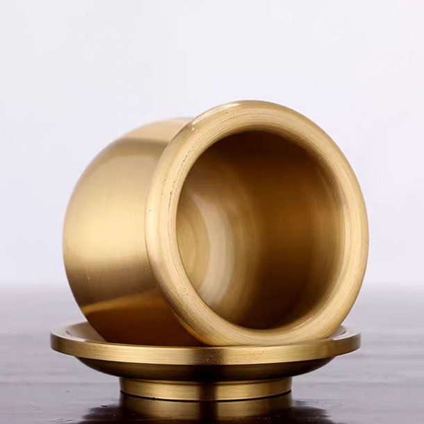 Pure bronze Buddha water cup for household worship water cup Buddha great mercy holy water Cup Guanyin supply cup