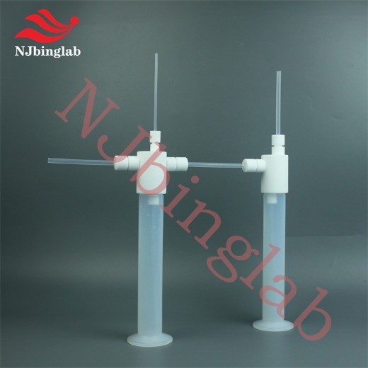 NJbinglab PFA gas washing bottle, Tall Form, 100ml, for semiconductor industry