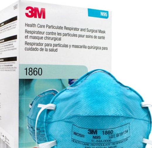 3M 1860 N95 Healthcare Particulate Respirator