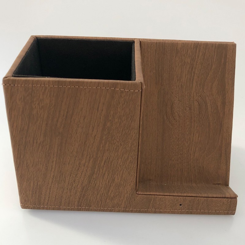 Multi-functional wireless charger desktop pen holder storage box mobile phone charging stand base