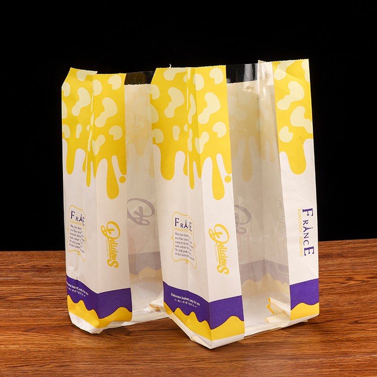 Clear windowed toast bag, coated paper bag, nut bag, food bag