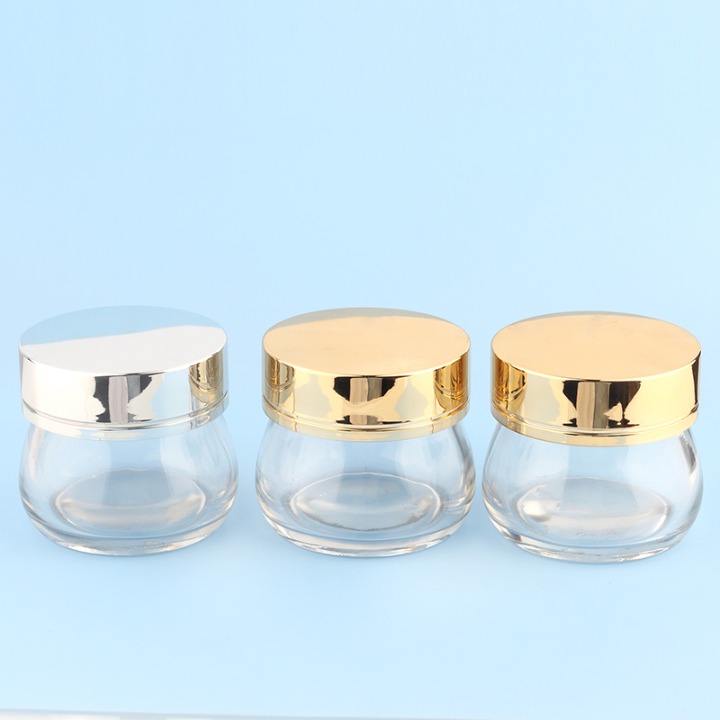 High Quality Cosmetic 100G Cream Jar With Gold Aluminum Screw Cap 