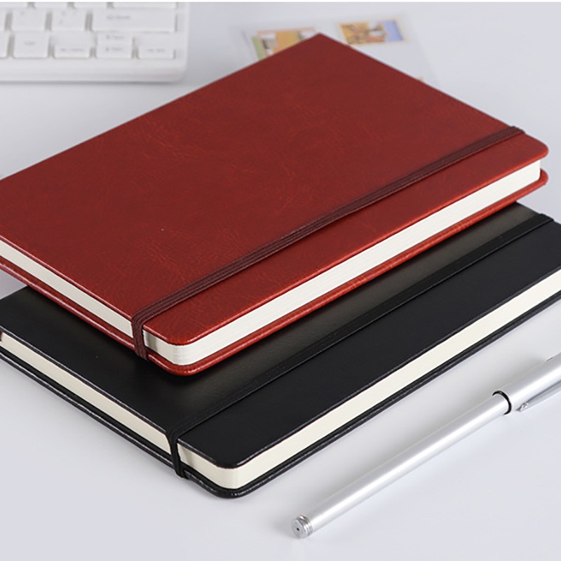 Handel elastic notebook A5 office hardcover diary imitation leather record notebook manufacturers customized LOGO