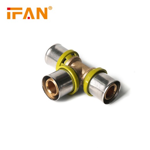 IFAN High Quality Brass Elbow Socket Tee PEX Equal Press Fittings For Plumbing System