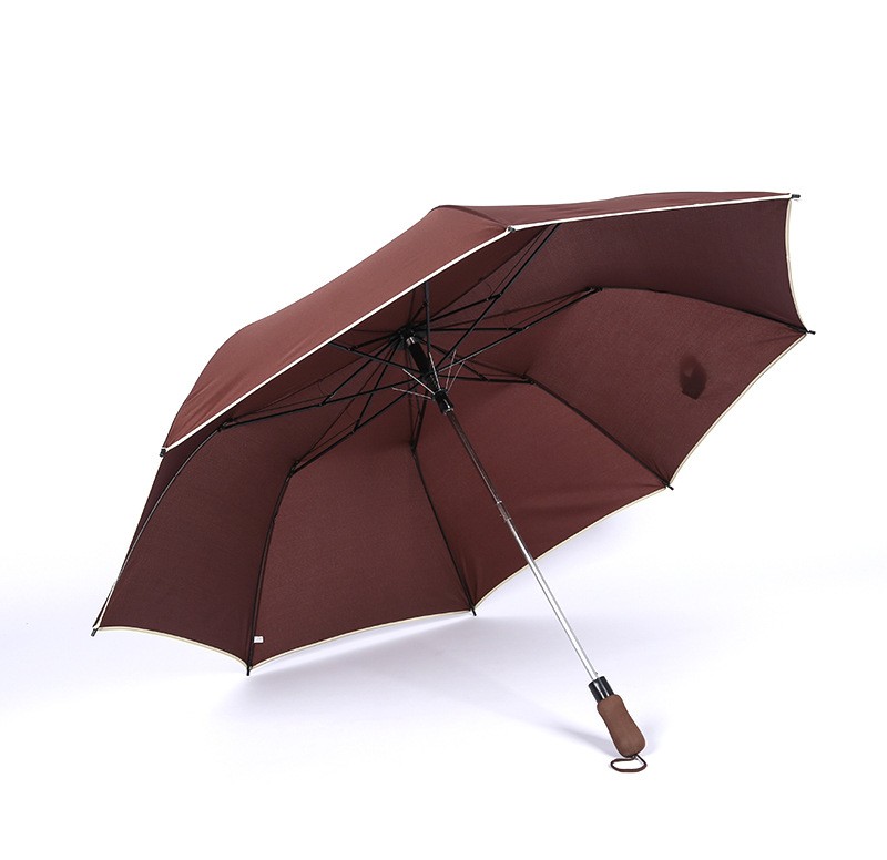 Oversized 27-inch folding golf umbrella with a two-fold edge