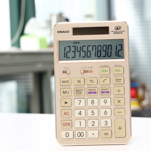 OSALO  X12 Calculator Wholesale Electronic  12 Digit 112 Steps check correct with Lcd Display