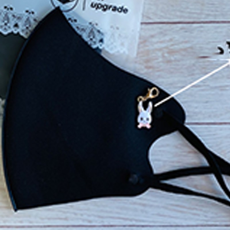 Adult type dust proof ice silk adjustable washable mask 3 monochrome + trinkets (1)