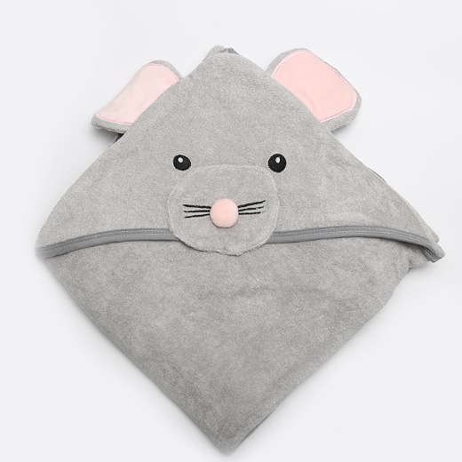 100%bamboo 500gsm baby hooded shark towel set