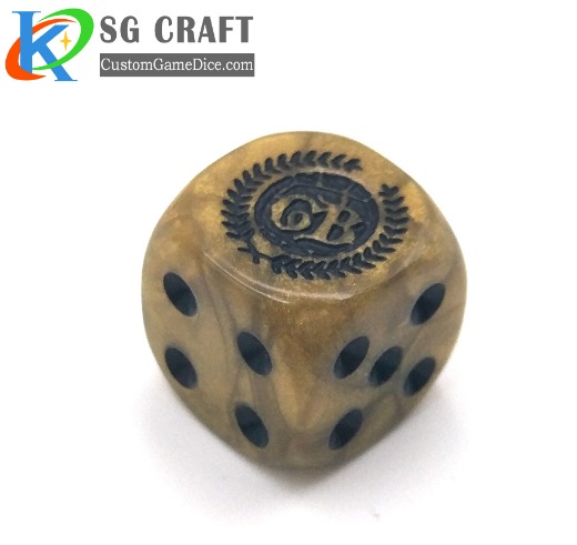 custom logo plastic dice