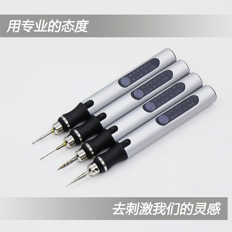 Adjustable speed electric grinding machine for jade engraving, hand-held electric grinding machine, micro electric carving pen mini electric grinding machine with two pens for nail polishing, wood carving and jade carving