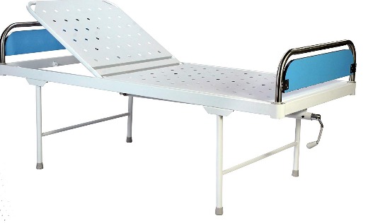Removable Stainless Steel Head and Foot Boards with Laminated Panels Semi-Fowler Patient Bed for Hospital